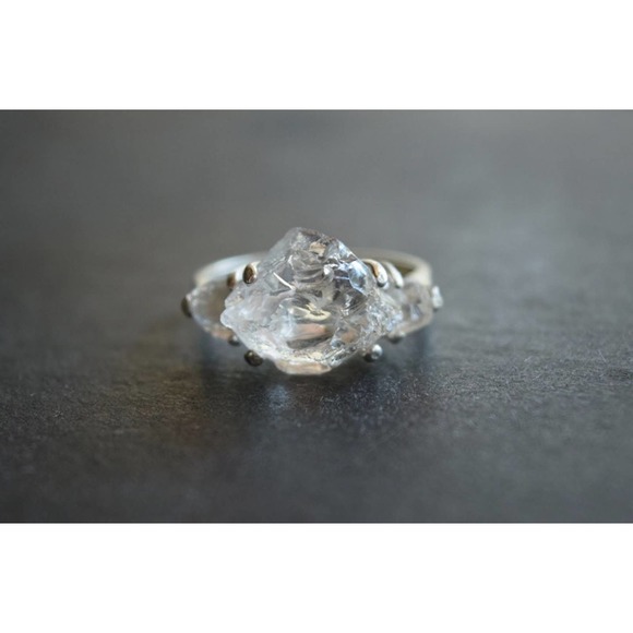 alternative raw diamond engagement ring raw crystal size 4 5 6 7 8 8 9 1… - Picture 3 of 5